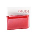Giudi kártyatartó, piros, lakkbőr, pántos 6421-GVL-05