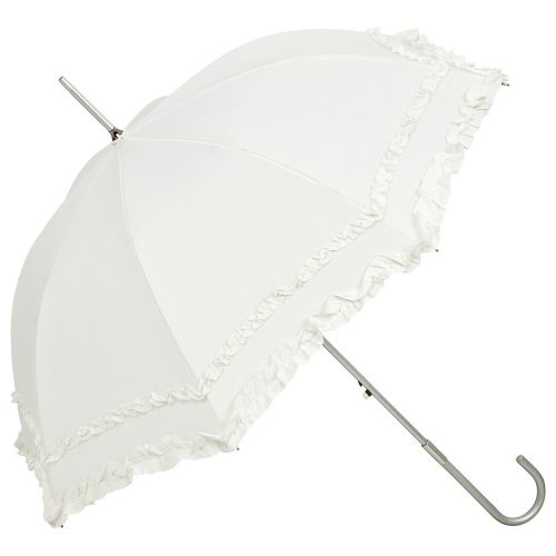 Esküvői fodros - UV szűrős - automata hosszúnyelű esernyő / napernyő - Mary - von Lilienfeld