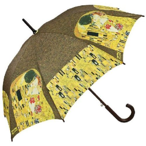 Klimt: A csók - UV szűrős - automata hosszúnyelű esernyő / napernyő - von Lilienfeld