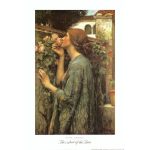 John W. Waterhouse: My sweet rose - UV szűrős - automata hosszúnyelű esernyő / napernyő - von Lilienfeld