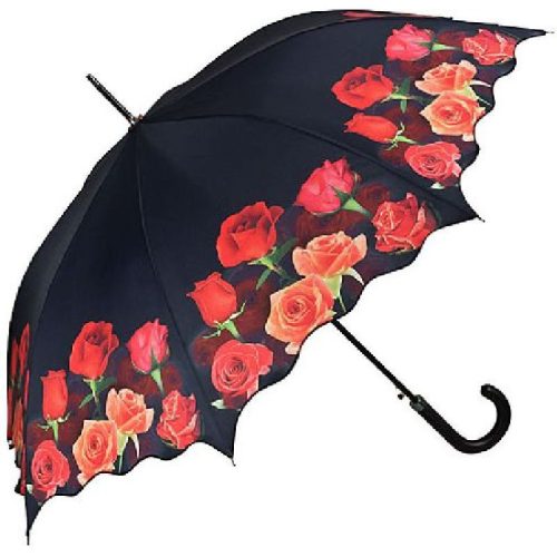 Flamenco vörös rózsák - UV szűrős - automata hosszúnyelű esernyő / napernyő - von Lilienfeld