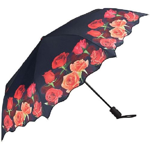 Flamenco vörös rózsák - UV szűrős - automata összecsukható esernyő / napernyő - von Lilienfeld