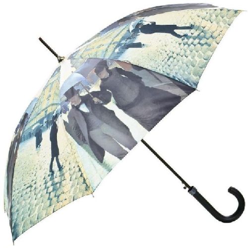 Caillebotte: Párizsi utca, esős nap - UV szűrős - automata hosszúnyelű esernyő / napernyő - von Lilienfeld