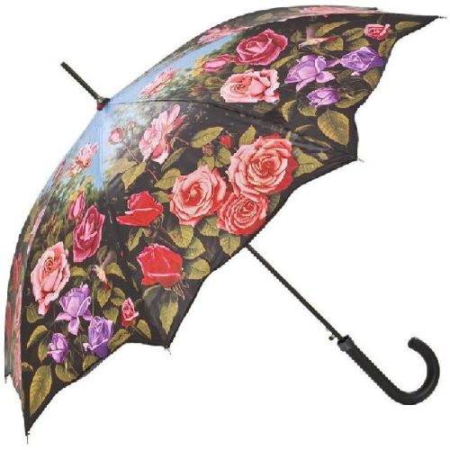 Rózsás kert - UV szűrős - automata hosszúnyelű esernyő / napernyő - von Lilienfeld