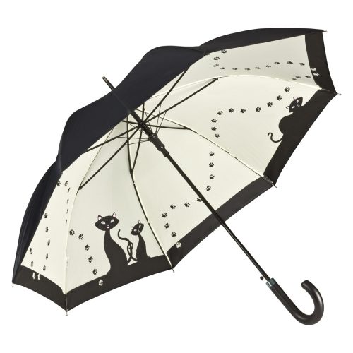 Fekete macskák - kétrétegű - UV szűrős - automata hosszúnyelű esernyő / napernyő - von Lilienfeld