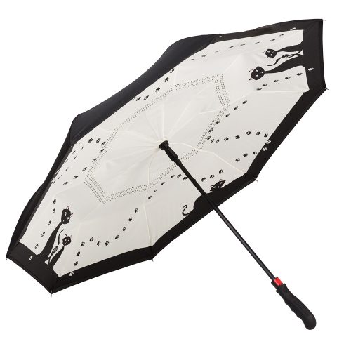 Fekete Macskák - UV szűrős- kétrétegű, automata, fordított esernyő / napernyő - von Lilienfeld
