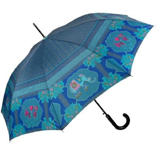 Eva Maria Nitsche: Kék elefánt - UV szűrős - automata hosszúnyelű esernyő / napernyő - von Lilienfeld