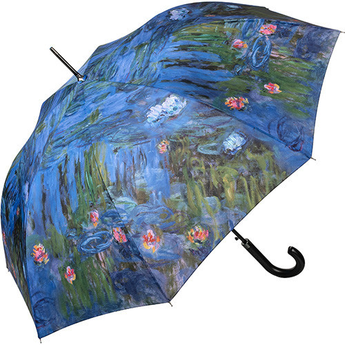 Monet: Vizililiomok kék - UV szűrős - automata hosszúnyelű esernyő / napernyő - von Lilienfeld