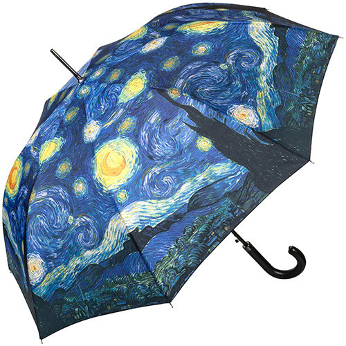 Van Gogh: Csillagos éj - UV szűrős - automata hosszúnyelű esernyő / napernyő - von Lilienfeld