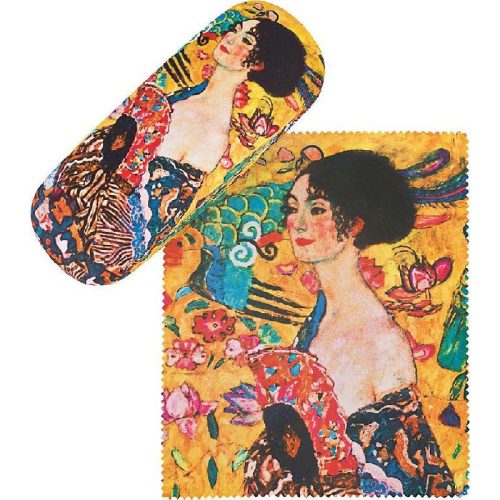 Klimt: Hölgy legyezővel - Szemüvegtok tisztítókendővel - von Lilienfeld