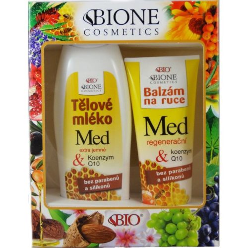 Bio Bione - Méz + Q10 ajándékcsomag (Testápoló 500 ml + Kézápoló balzsam 200 ml)