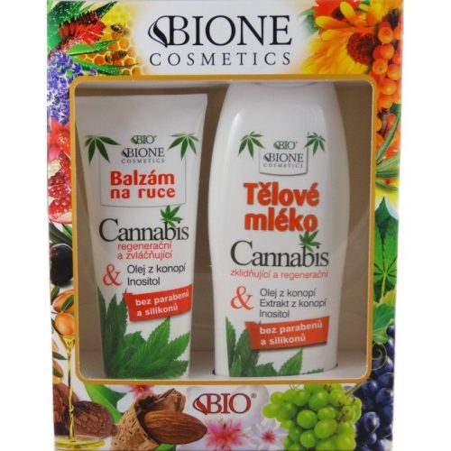 Bio Bione - Cannabis ajándékcsomag (Testápoló 500 ml + Kézápoló balzsam 200 ml)