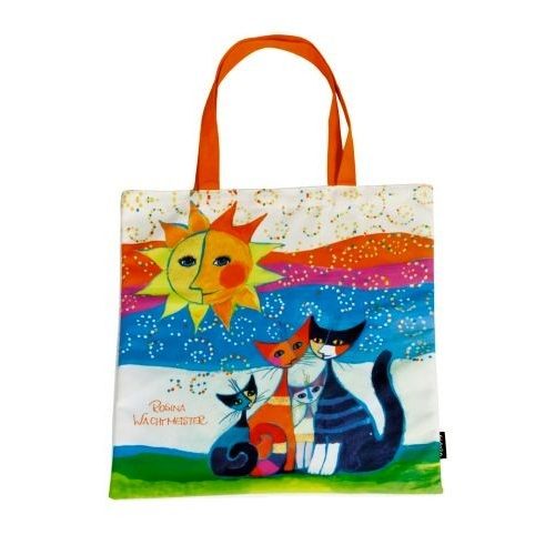 Textil bevásárlótáska 38x40cm, polyester, Rosina Wachtmeister: Momenti di Felicita