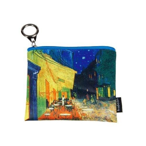 Mini pénztárca, polyester, 12x1,5x10cm, Van Gogh: Kávéház éjjel