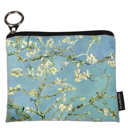 Mini pénztárca, polyester, 12x1,5x10cm, Van Gogh: Mandulavirágzás