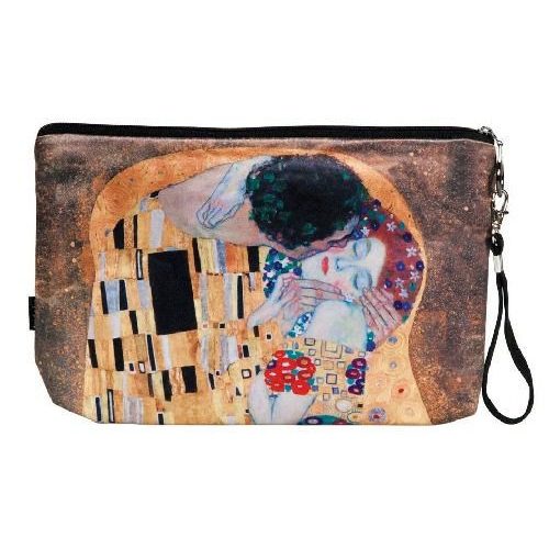 Kozmetikai táska 25x3x17cm, polyester, Klimt: The Kiss