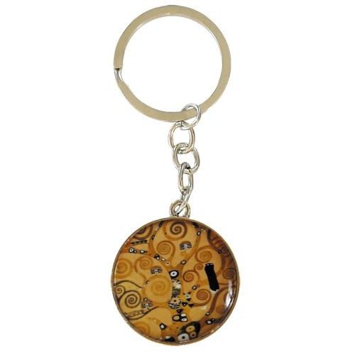 Kulcstartó fémkarika egyoldalas, Klimt: Életfa