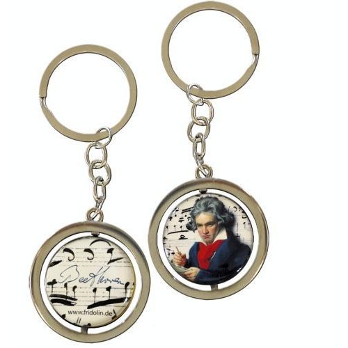 Kulcstartó fémkarika kétoldakas, Beethoven