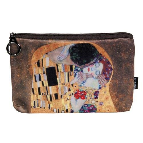 Kozmetikai táska 19x2,5x13cm, polyester, Klimt: The Kiss