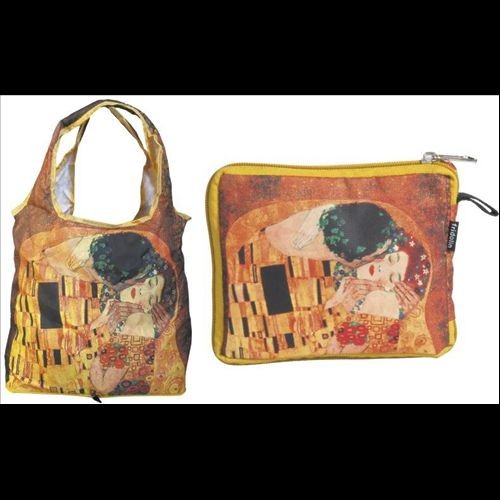 Táska a táskában, polyester, Klimt: The Kiss, 42x48cm, összehajtva 16x13cm