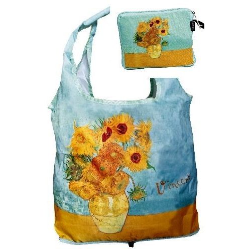 Táska a táskában, polyester, 42x48cm, Van Gogh: Sunflowers, összehajtva 16x13cm