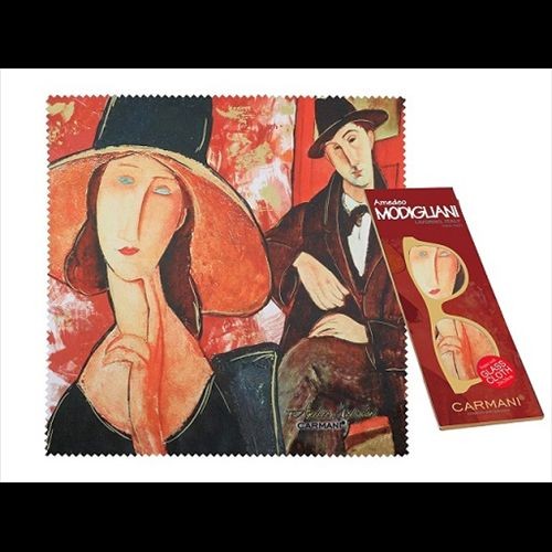 Szemüvegtörlő kendő 20x20cm, Modigliani: Jeanne Hebuterne kalapban-Mario Varvogli