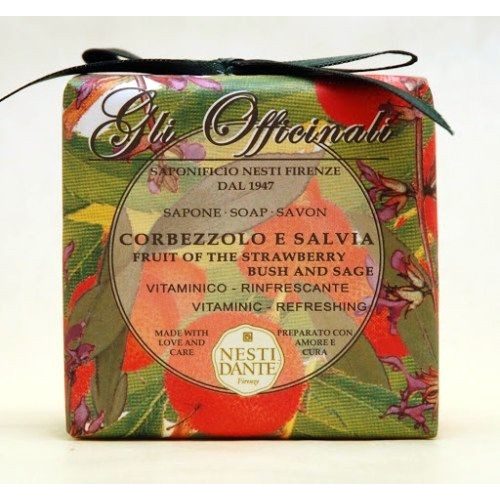 Gli Officinali, fruit of the strawberry bush and sage szappan 200g