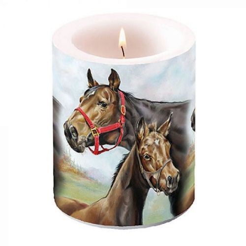 Horse Love átvilágítós gyertya 12x10cm