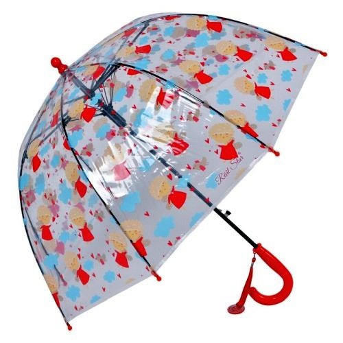 Gyermek esernyő 63x50cm, átlátszó, angyalkás