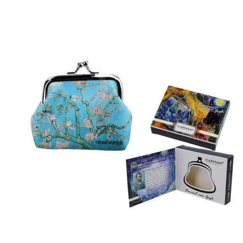 Műbőr pénztárca 9x7,5x2cm, Van Gogh: Mandulavirágzás