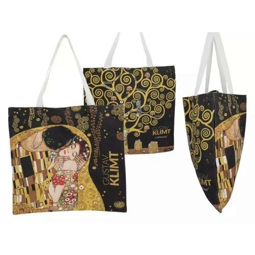 Textiltáska 40x43cm, Klimt:The Kiss/Életfa, Carmani 021-9101 